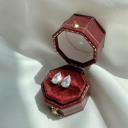 [LUCKY LOVE]Ornate Water Drop Shape Earrings