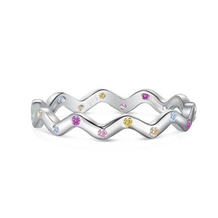 [LUCKY LOVE]Ornate Vibrant Round Cut Daily Ring