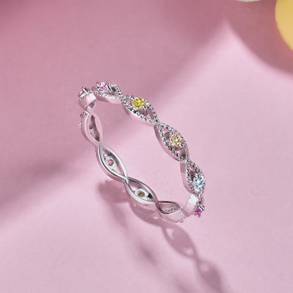 [LUCKY LOVE]Elegant Energetic Round Cut Daily Ring