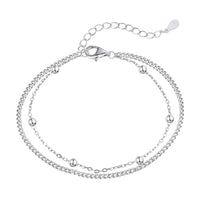 [LUCKY LOVE]Delicate Bead Double Layer Bracelet