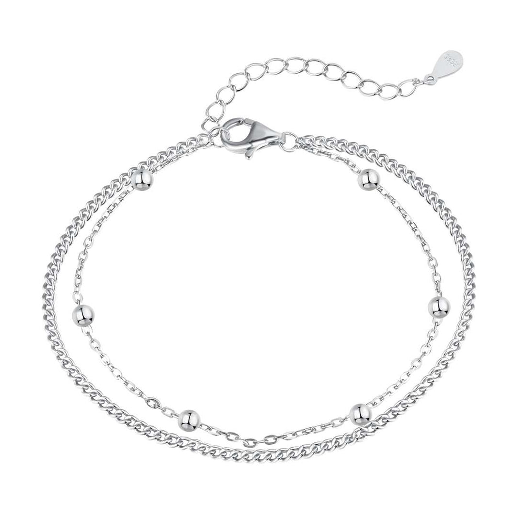 [LUCKY LOVE]Delicate Bead Double Layer Bracelet