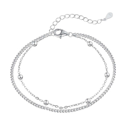 [LUCKY LOVE]Delicate Bead Double Layer Bracelet