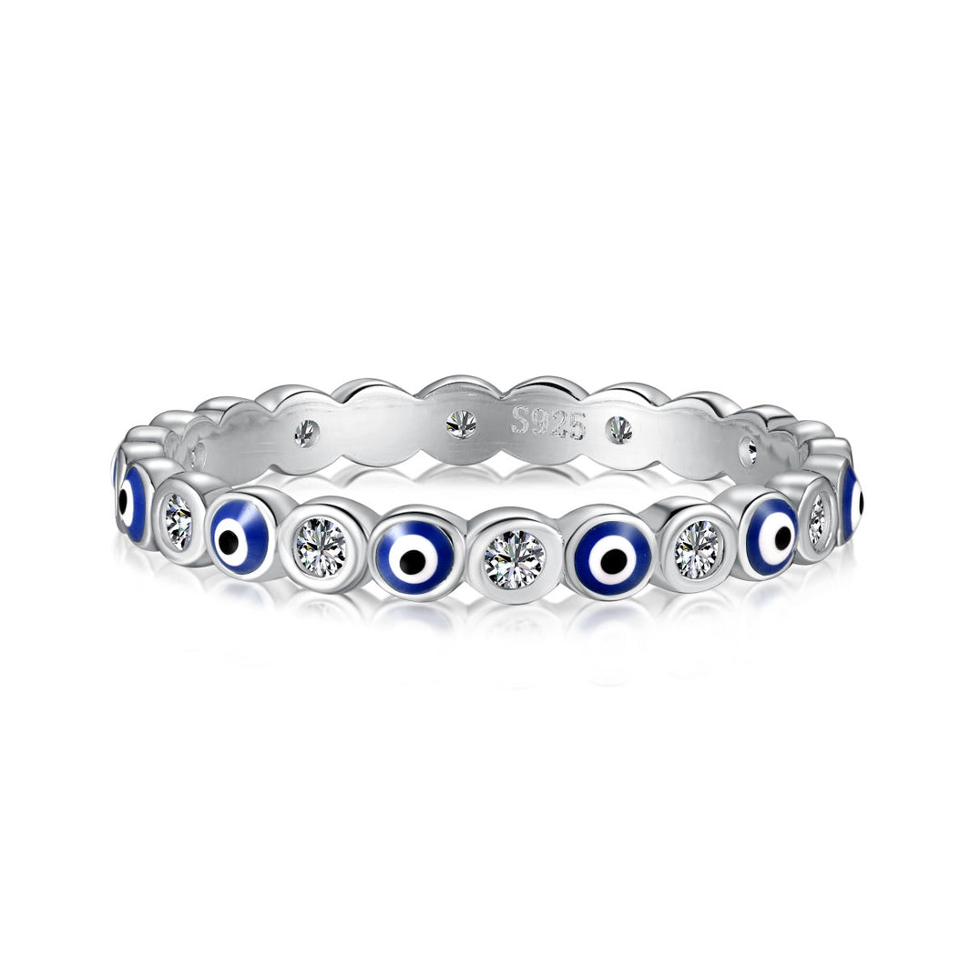 [LUCKY LOVE]Sparkling Vibrant Round Shape Daily Ring