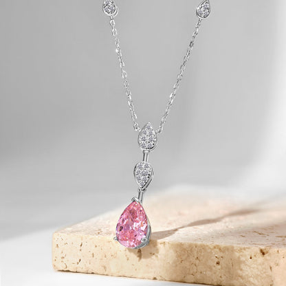 [LUCKY LOVE]Dazzling Pear Cut Necklace