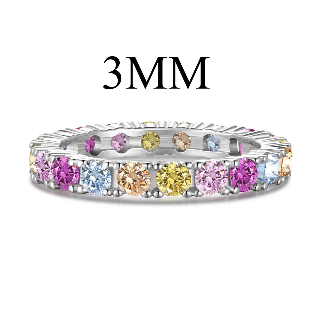 [LUCKY LOVE]Dazzling Lustrous Round Cut Tennis Ring