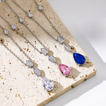[LUCKY LOVE]Dazzling Pear Cut Necklace