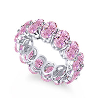 [LUCKY LOVE]Dainty Elongated Cushion Cut Tennis Ring