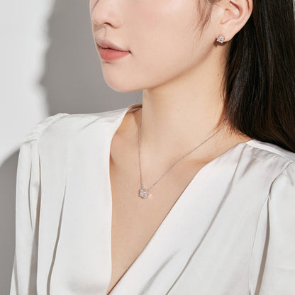 [LUCKY LOVE]1.0 Carat Radiant Princess Cut Wedding Earrings