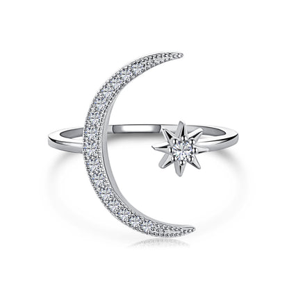 [LUCKY LOVE]Eternity Moon & Star Ring