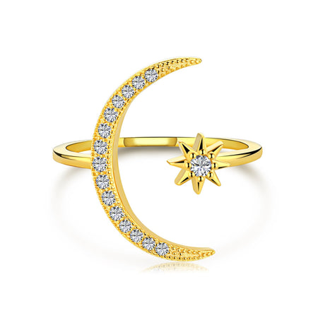[LUCKY LOVE]Eternity Moon & Star Ring