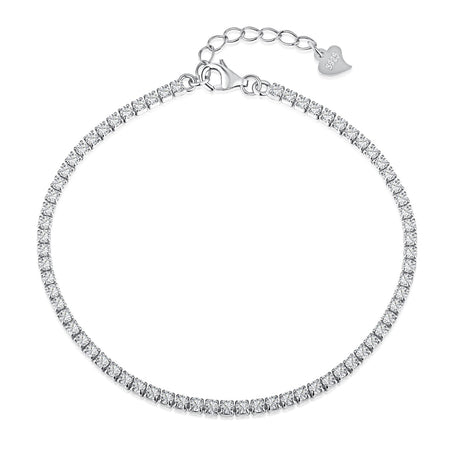 [LUCKY LOVE]Radiant Shinning Princess Cut Tennis Bracelet