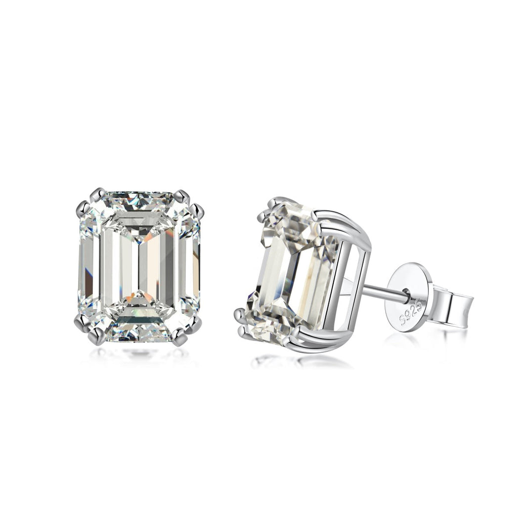 [LUCKY LOVE]Dazzling Square Shape Earrings