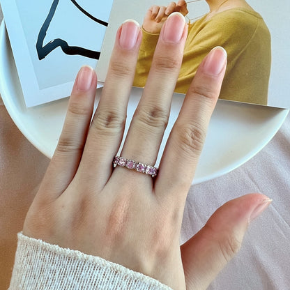 [LUCKY LOVE]Eternity Round Cut Tennis Ring