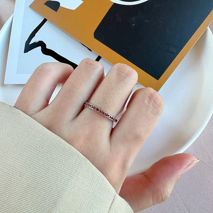 [LUCKY LOVE]Delicate Sparkling Round Cut Daily Ring