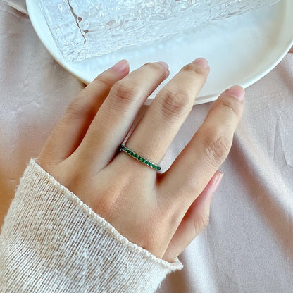 [LUCKY LOVE]Delicate Sparkling Round Cut Daily Ring