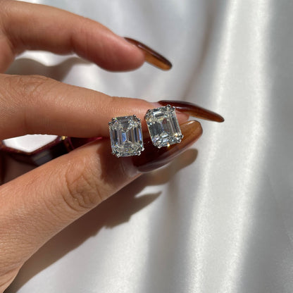 [LUCKY LOVE]Dazzling Square Shape Earrings