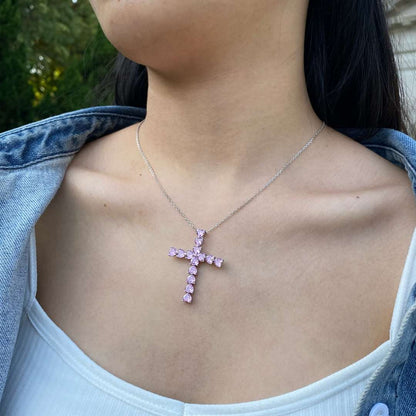 [LUCKY LOVE]Radiant Cross Shape Necklace