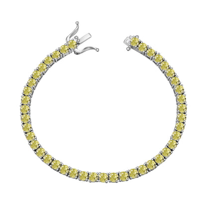 [LUCKY LOVE]Ornate Dazzling Round Cut Tennis Bracelet