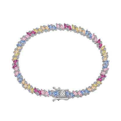 [LUCKY LOVE]Ornate Sparkling Multi Cut Party Bracelet