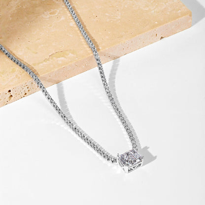[LUCKY LOVE]4.0 Carat Elegant Radiant Cut Necklace