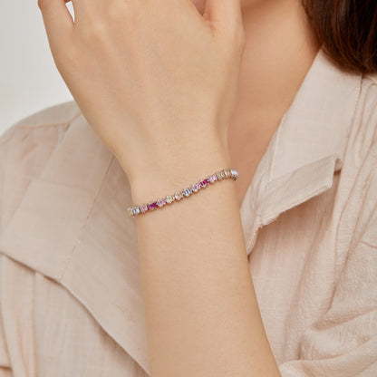 [LUCKY LOVE]Delicate Colorful Emerald Cut Party Bracelet