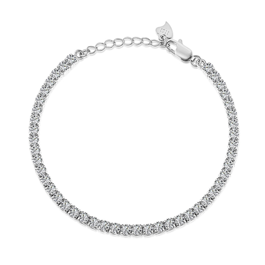 [LUCKY LOVE]Sparkling Round Cut Daily Bracelet
