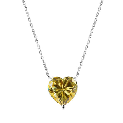 [LUCKY LOVE]6.0 carat Radiant Heart Shape Necklace