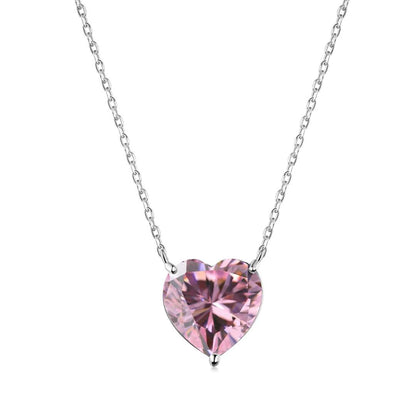 [LUCKY LOVE]6.0 carat Radiant Heart Shape Necklace