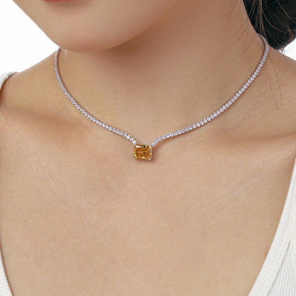 [LUCKY LOVE]4.0 Carat Elegant Radiant Cut Necklace