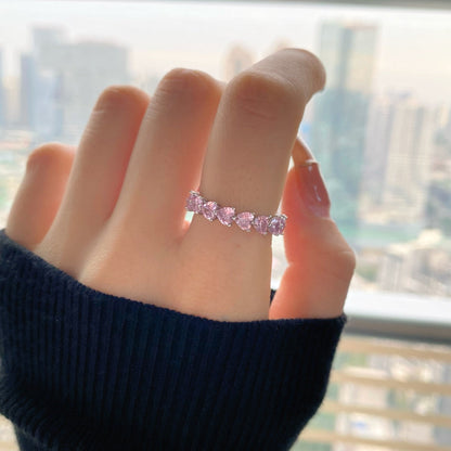 [LUCKY LOVE]0.25 Carat Radiant Romance Heart Cut Lover Ring