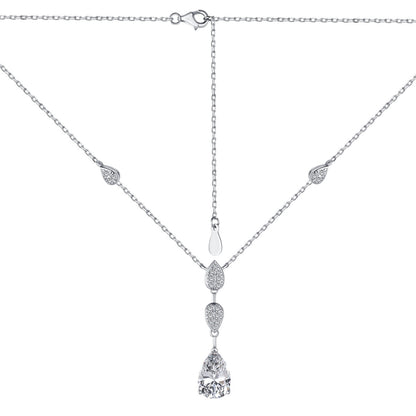 [LUCKY LOVE]Dazzling Pear Cut Necklace