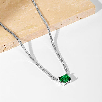 [LUCKY LOVE]4.0 Carat Elegant Radiant Cut Necklace