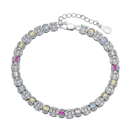 [LUCKY LOVE]Dazzling Radiant Multi Cut Daily Bracelet