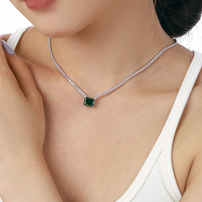 [LUCKY LOVE]4.0 Carat Elegant Radiant Cut Necklace