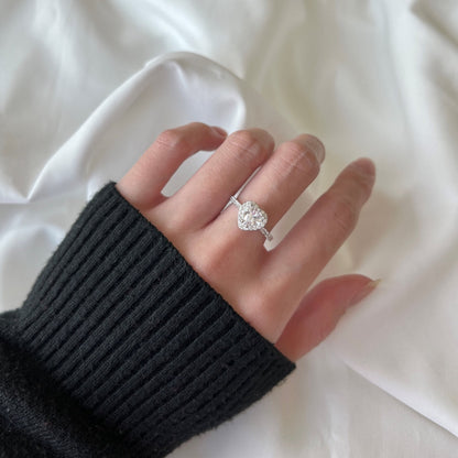 [LUCKY LOVE]Eternity Splashy Romantic Heart Shape Lover Ring