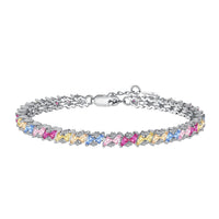 [LUCKY LOVE]Ornate Sparkling Multi Cut Party Bracelet