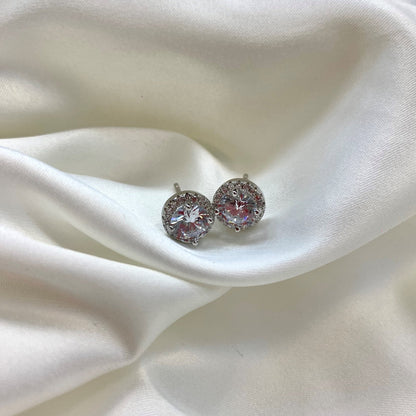 [LUCKY LOVE]Classic Princess Round Shape Earrings