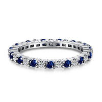 [LUCKY LOVE]Exquisite Colorful Round Cut Tennis Ring