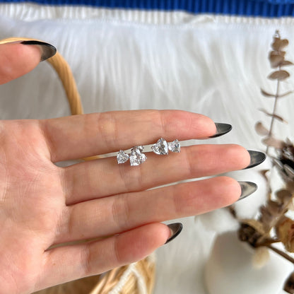 [LUCKY LOVE]Double Heart-Shape Classic Princess Style Earrings
