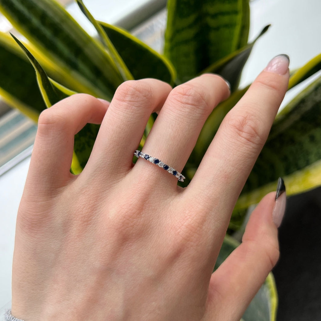 [LUCKY LOVE]Exquisite Colorful Round Cut Tennis Ring