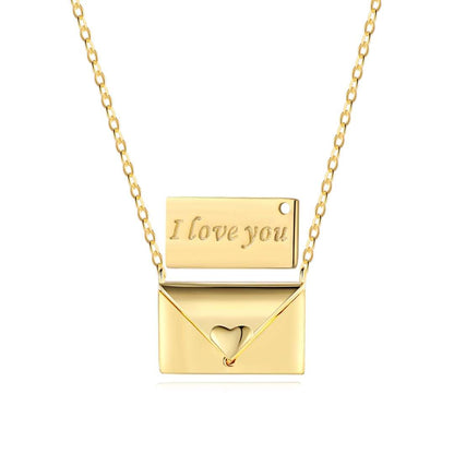 [LUCKY LOVE]Envelope Heart Shape Mother's Day Necklace