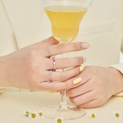 [LUCKY LOVE]Elegant Vivid Round Cut Daily Ring