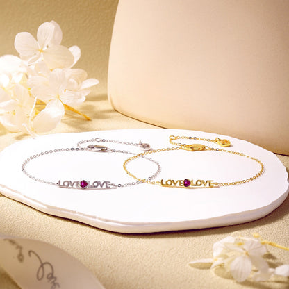 [LUCKY LOVE]Romantic Heart Shape Lover Bracelet