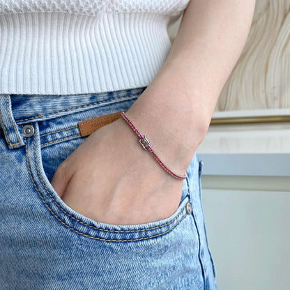 [LUCKY LOVE]Dazzling Colorful Round Cut Daily Bracelet