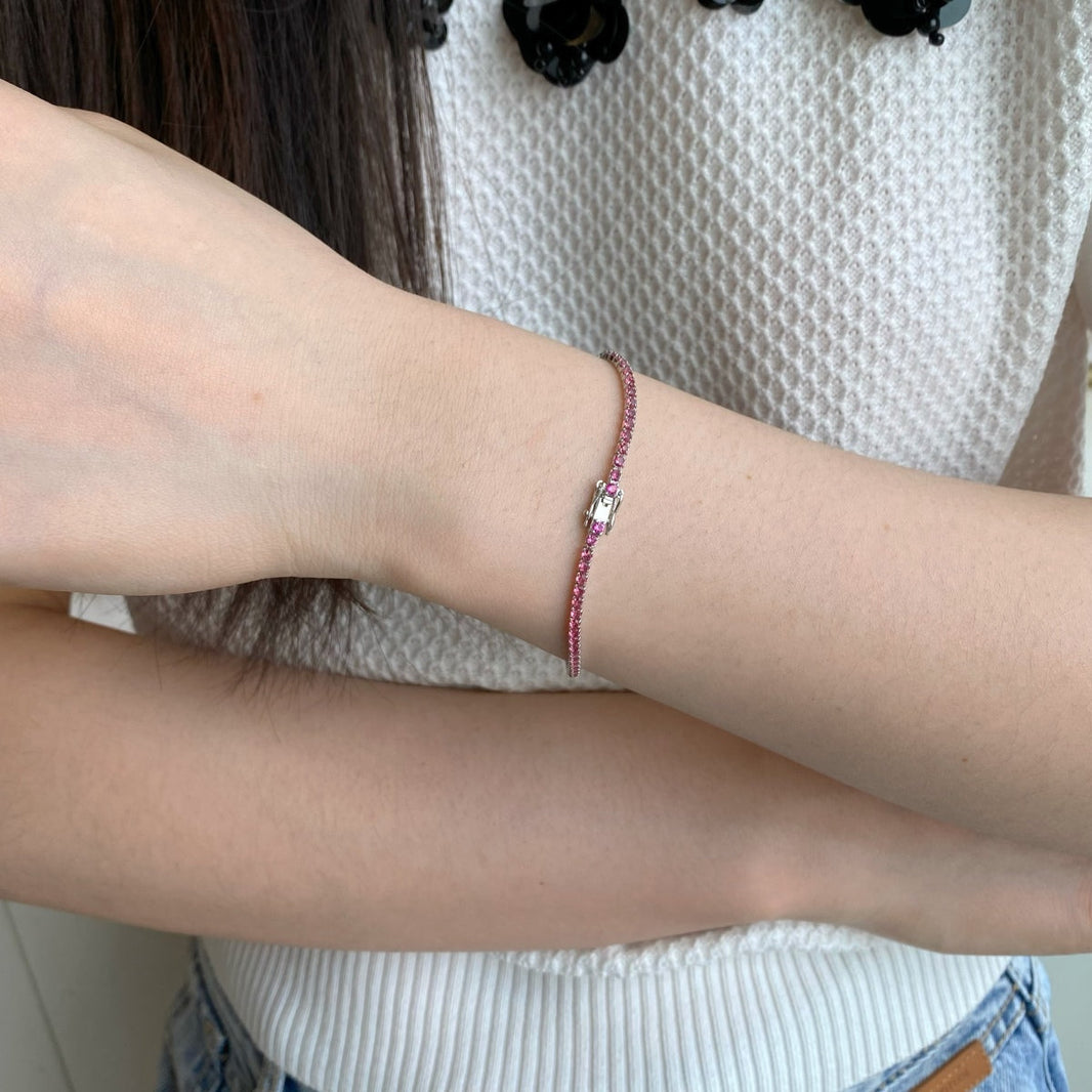 [LUCKY LOVE]Dazzling Colorful Round Cut Daily Bracelet