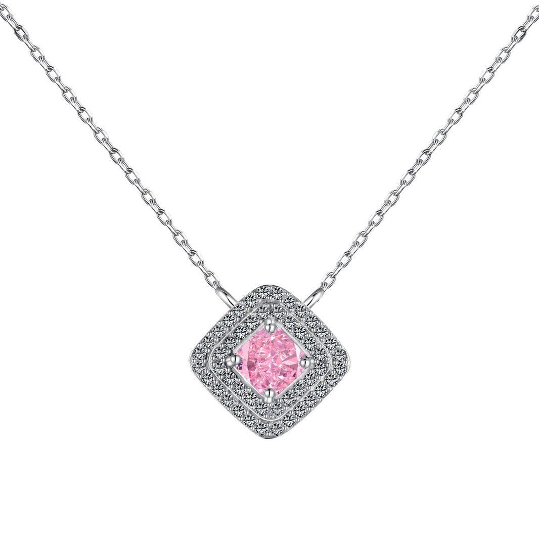 [LUCKY LOVE]Sparkling Asscher Cut Necklace