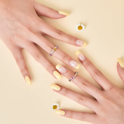 [LUCKY LOVE]Dazzling Polychromatic Multi cut Daily Ring