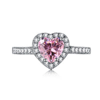 [LUCKY LOVE]Eternity Splashy Romantic Heart Shape Lover Ring