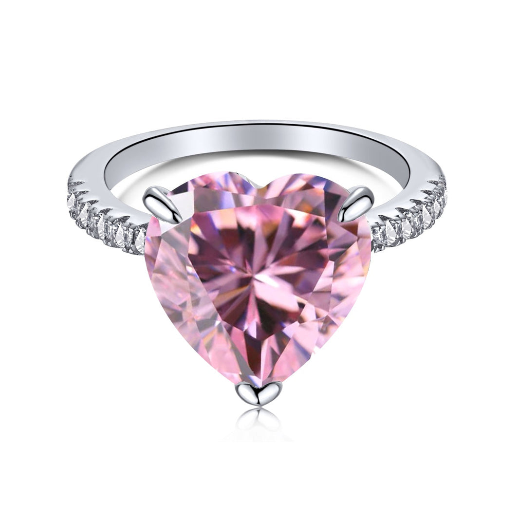 [LUCKY LOVE]6.0 Carat Luxurious Sparkling Romantic Heart Cut Lover Ring