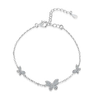 [LUCKY LOVE]Delicate Butterfly Pendant Bracelet